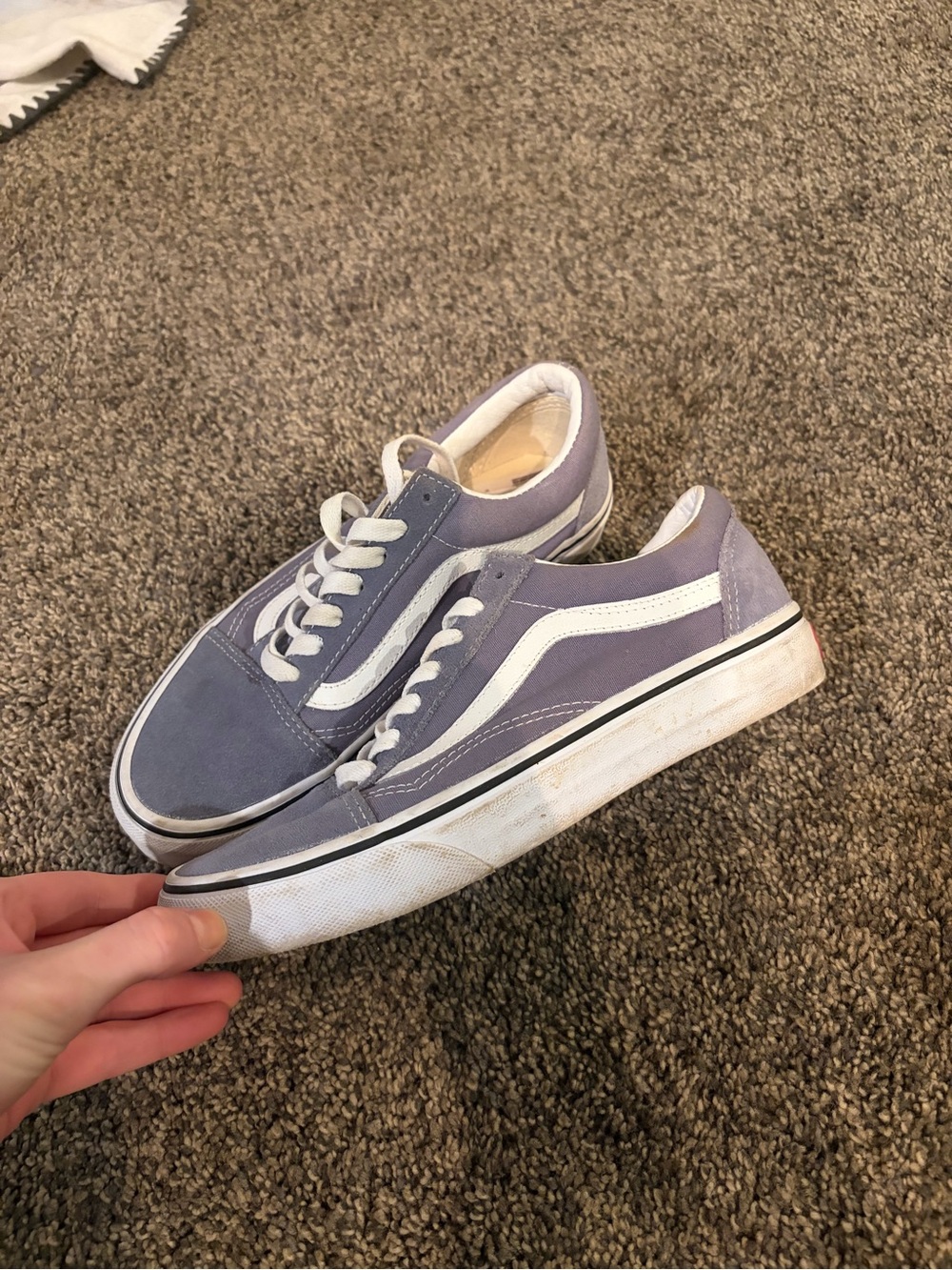 Vans Lavender and White Old Skool Sneakers - Picture 2 of 3
